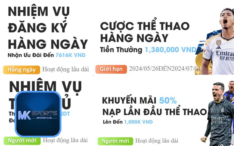 Khuyến mãi MKsports cực đa dạng